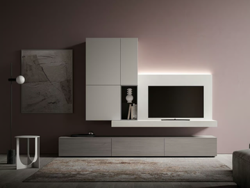 CENTO SHELF - Sectional wooden storage wall by Santalucia Mobili - view 2